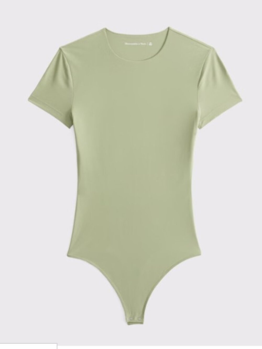 A&F Soft Matte Seamless Tee Bodysuit (Light Green - M)